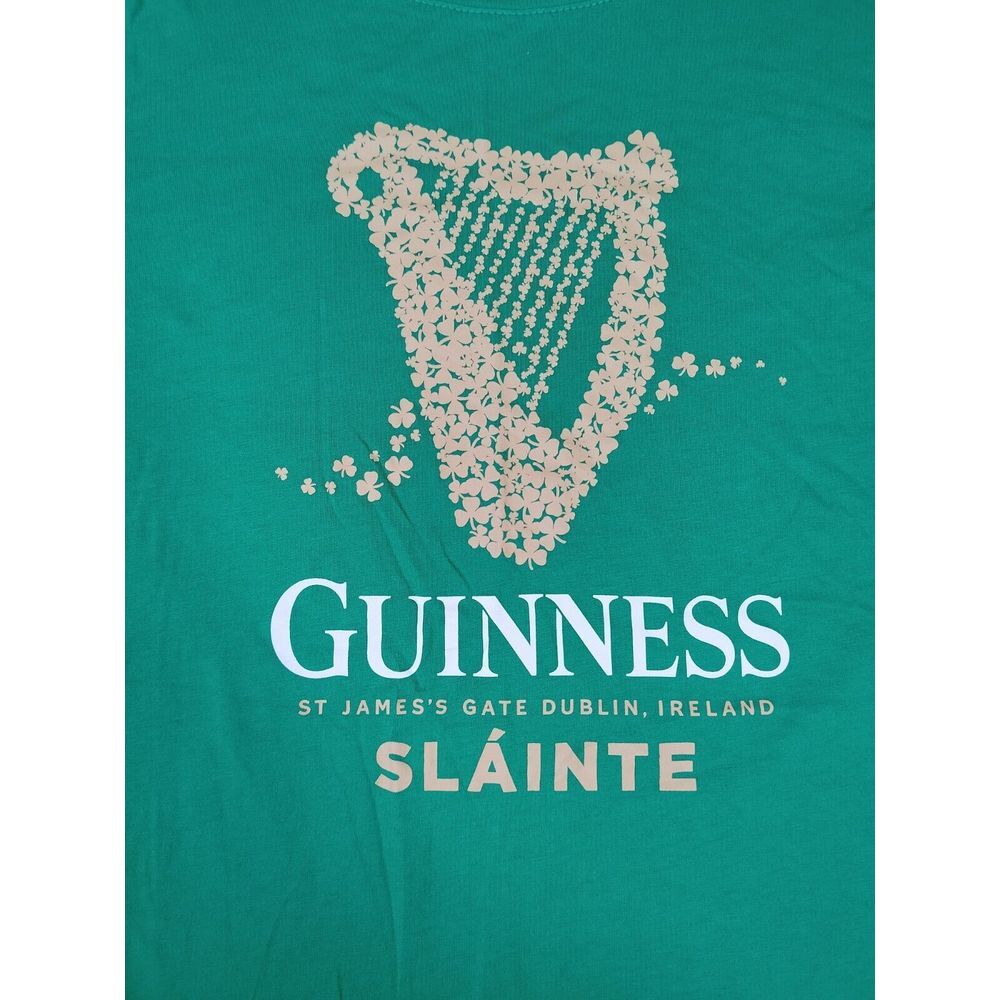 Guinnes Beer Slainte Shirt‎ Men's Large Green St James Gate Dumblin Ireland